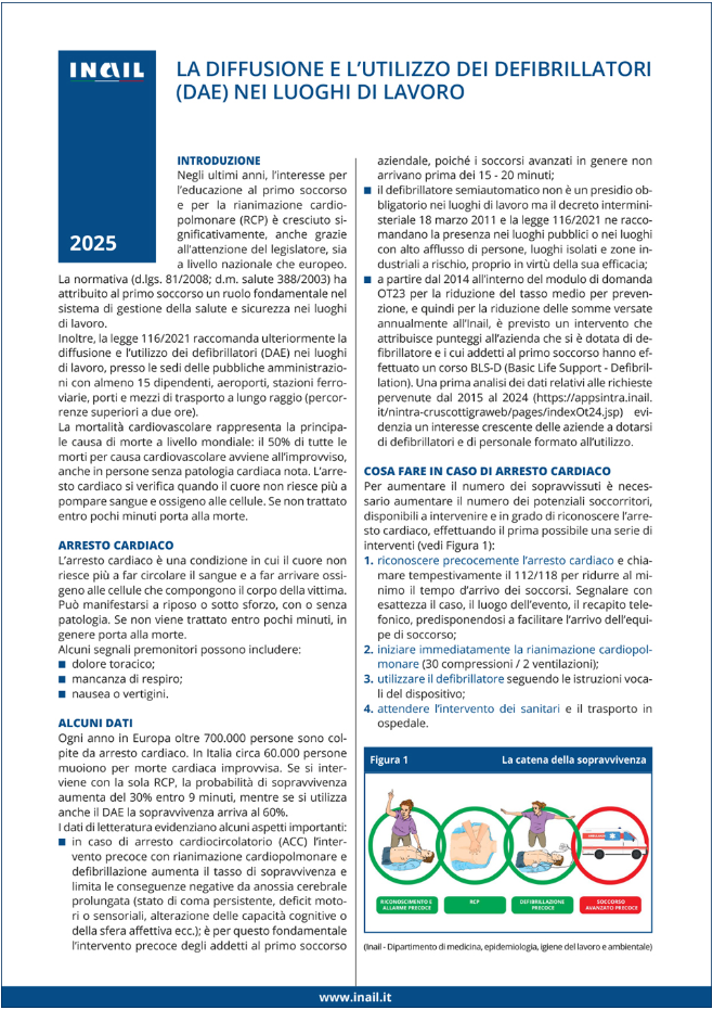 La diffusione e l utilizzo dei defibrillatori