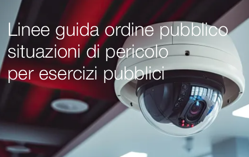 Linee guida ordine pubblico situazioni di pericolo per esercizi pubblici Linee guida ordine pubblico situazioni di pericolo per esercizi pubblici