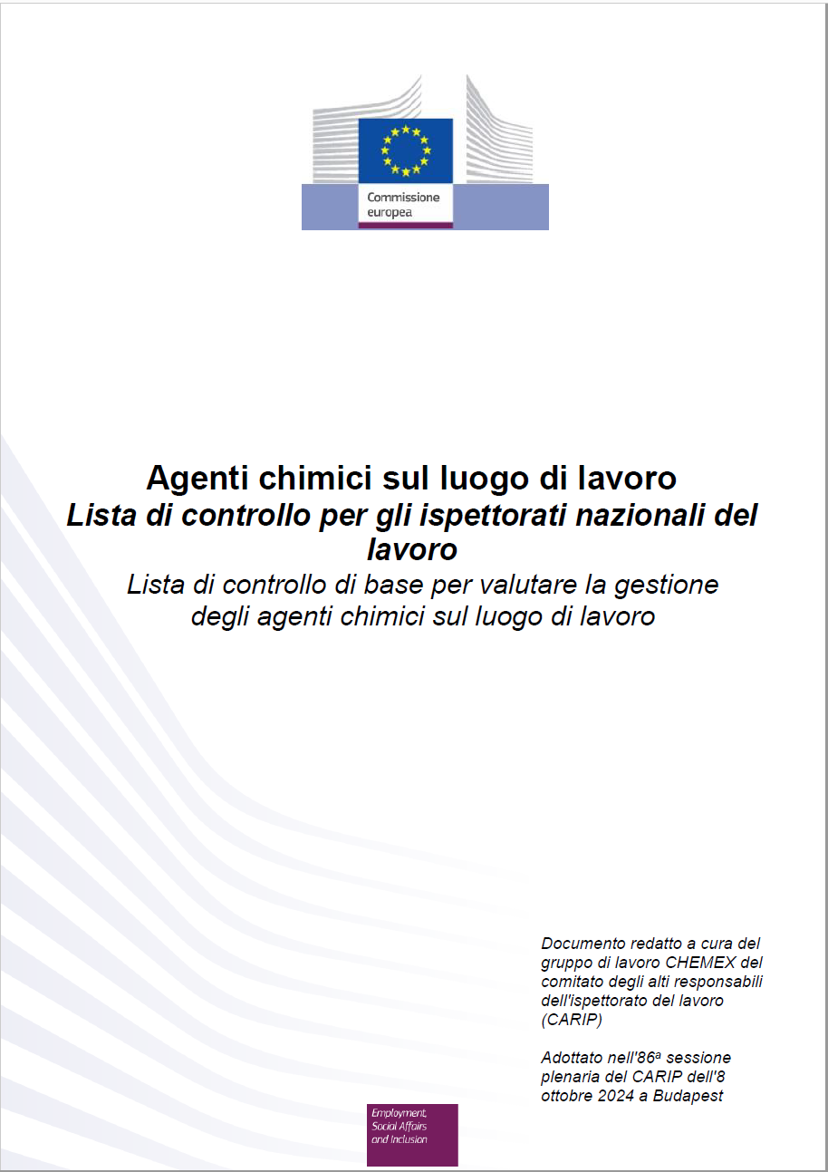 Lista di controllo di base per valutare la gestione degli agenti chimici sul luogo di lavoro