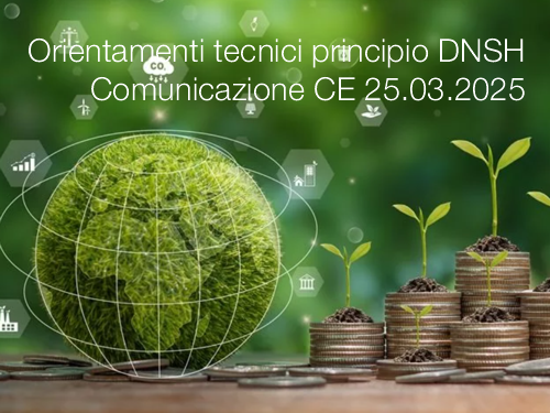 Orientamenti tecnici principio DNSH Comunicazione CE 25 03 2025 Orientamenti tecnici principio DNSH Comunicazione CE 25 03 2025