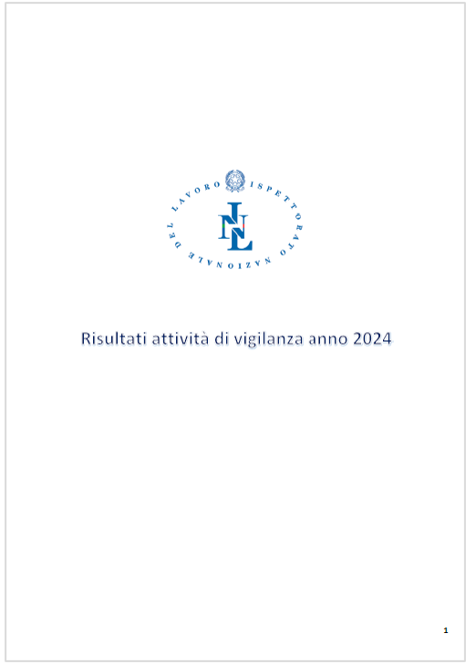 Rapporto annuale ispettorato nazionale del lavoro 2024