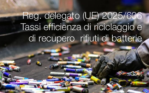 Regolamento delegato 2025 606