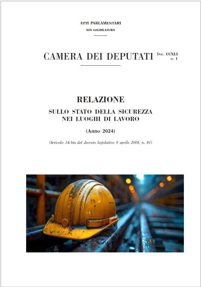 Relazione annuale sullo stato della sicurezza nei luoghi di lavoro   Anno 2024