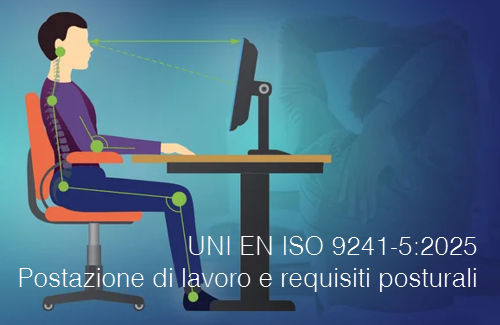 UNI EN ISO 9241 5 2025 Postazione di lavoro e requisiti posturali UNI EN ISO 9241 5 2025 Postazione di lavoro e requisiti posturali