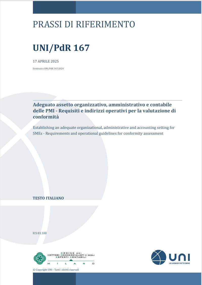 UNI PdR 167 2025