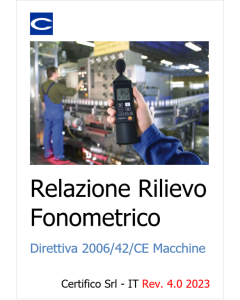 id 342 relazione fonometrica direttiva macchine