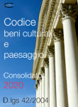 Codice beni culturali e paesaggio Cover Codice beni culturali 2020 small